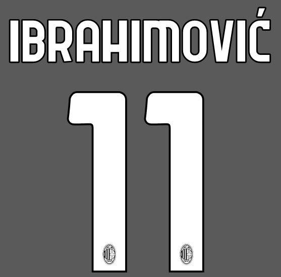 Ibrahimovic #11 Conjunto de nombres de la Serie A