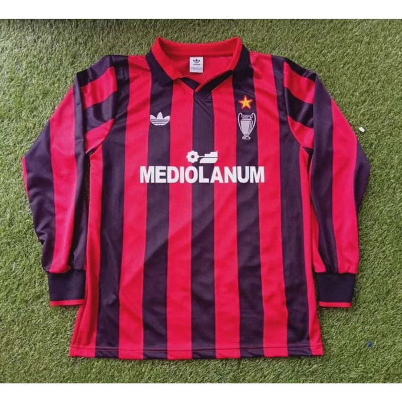 1990/91 AC Milan Home Long Sleeve Shirt
