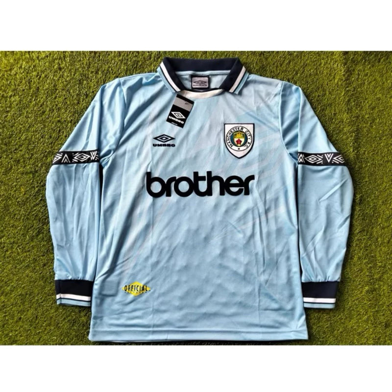 1993-95 M4nch3ster Cityy Home Long Sleeve Shirt