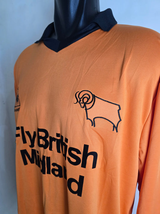 Camisa de manga larga británica Derby County Fly 1979