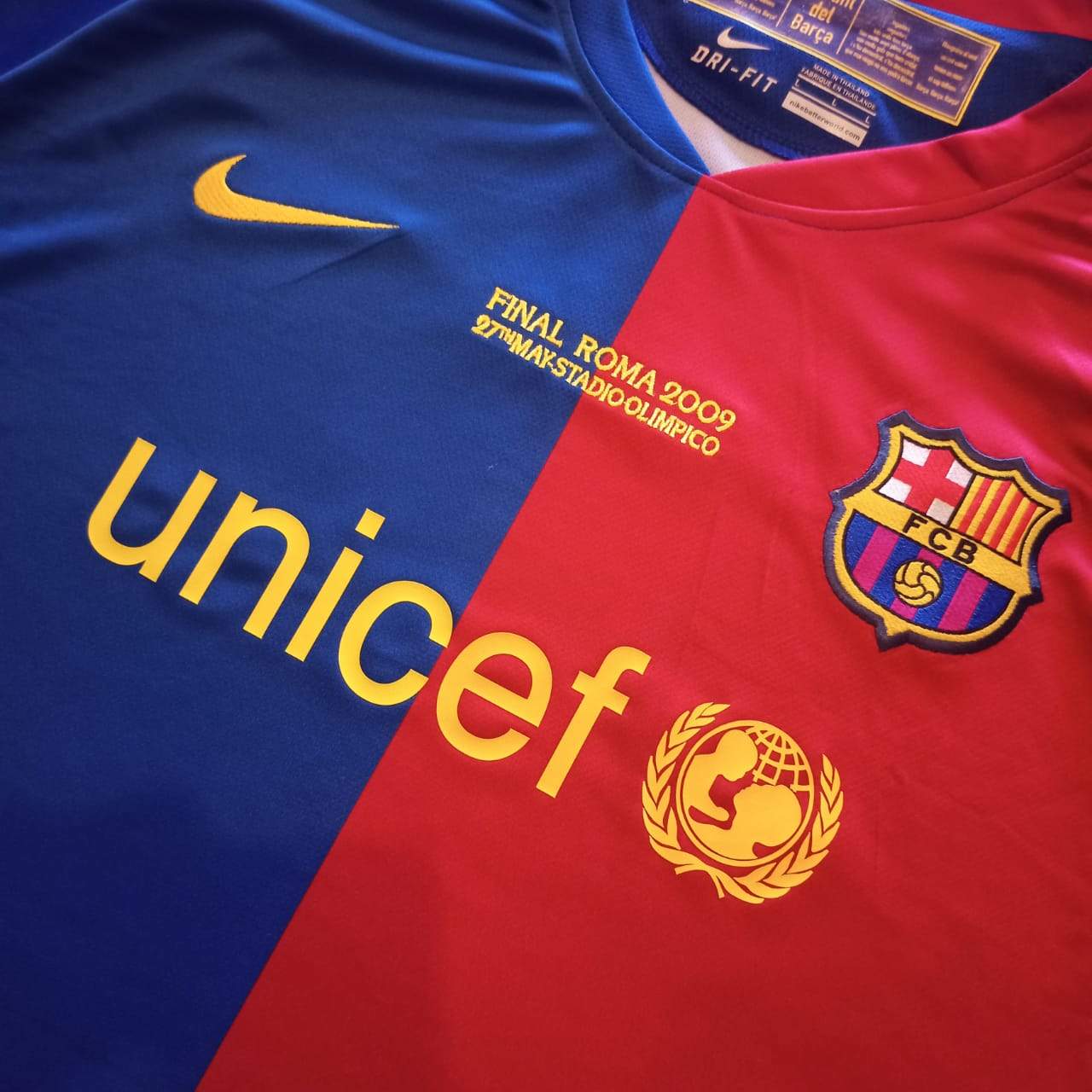 Camiseta del Barcelona de la final de la UCL 2009 con Roma