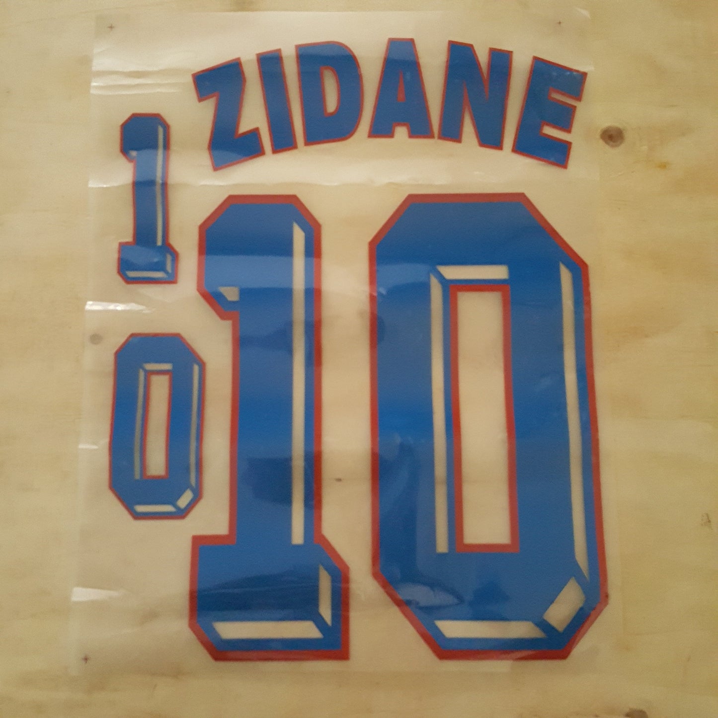 1998 France Away Zidane #10 Name Set - ClassicFootballJersey