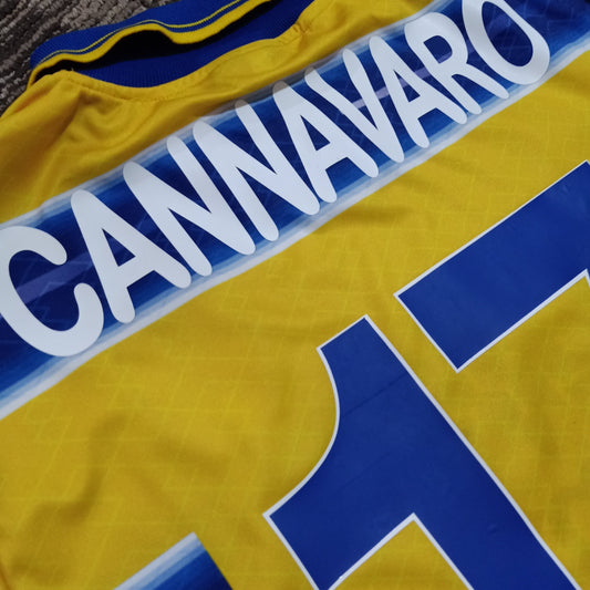1998/99 Parma Home Shirt (Cannavaro #17) - ClassicFootballJersey