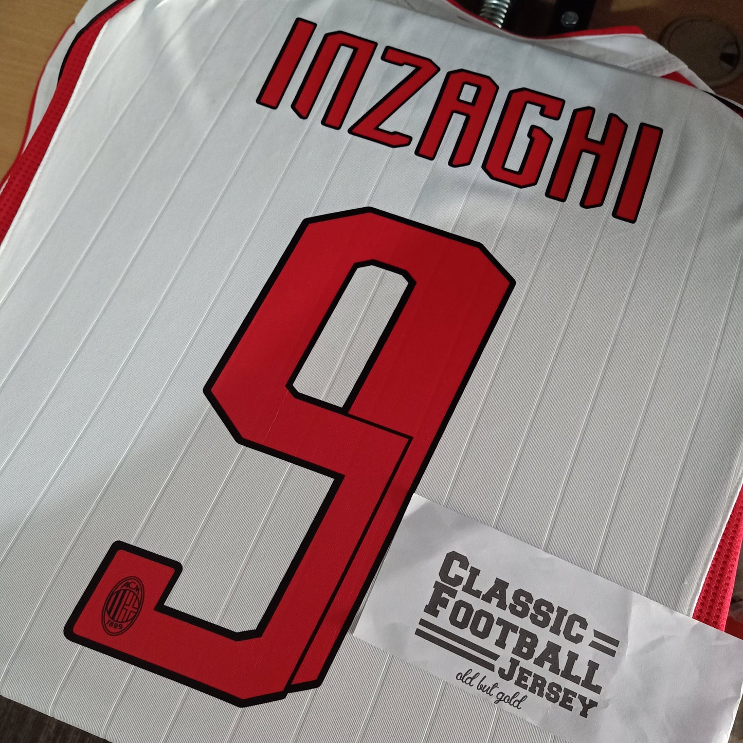 2007 Inzaghi #9 AC Milan Nameset - ClassicFootballJersey