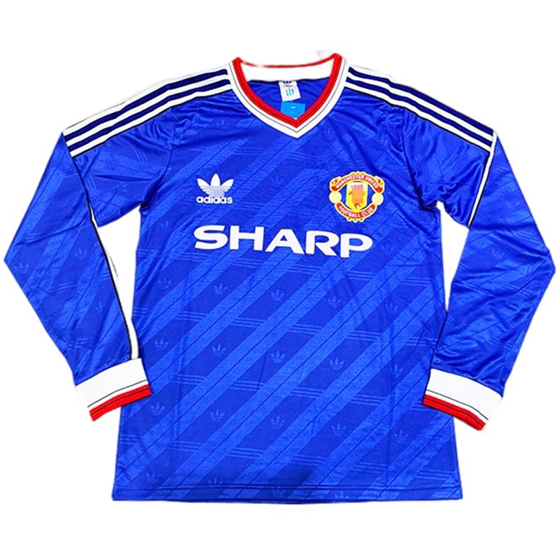 1988-90 M4nch3ster United Aw4y Long Sleeve Shirt