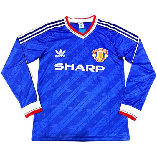 1988-90 M4nch3ster United Aw4y Long Sleeve Shirt