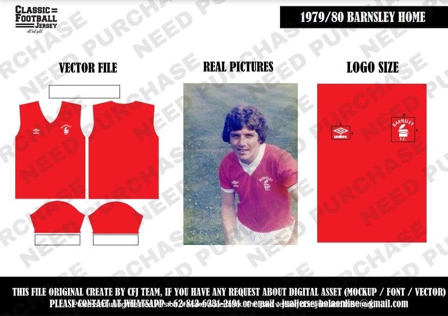[Digital Artwork] 1979/80 Barnsley Jersey