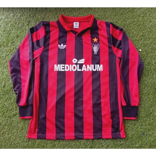 1990/91 AC Milan Home Long Sleeve Shirt