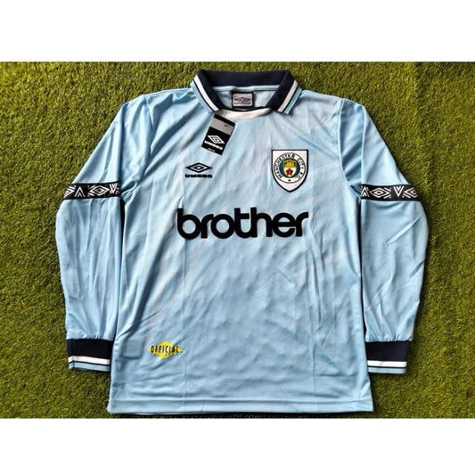 1993-95 M4nch3ster Cityy Home Long Sleeve Shirt
