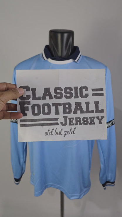 (Rocastle #7 + Patch) 1993-95 Man City Home Long Sleeve