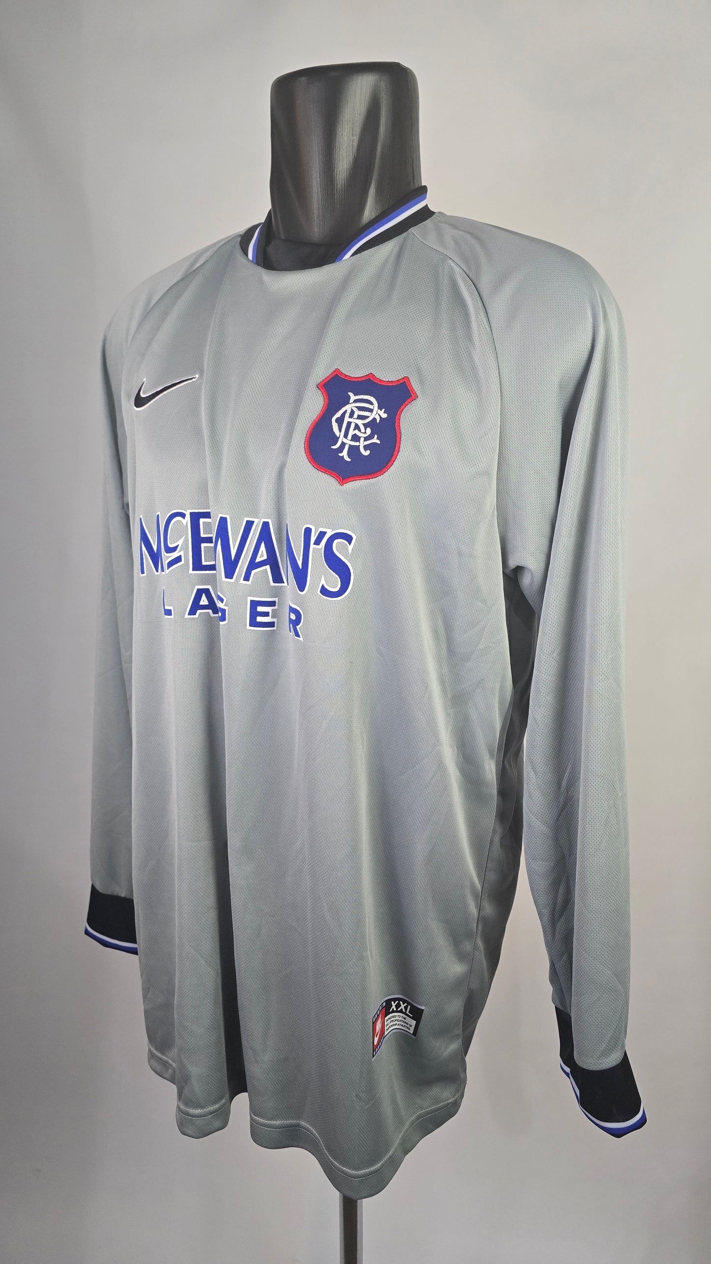 (Klos #1 + Patch) 1997-1999 Glasgow Rangers Goalkeeper Shirt
