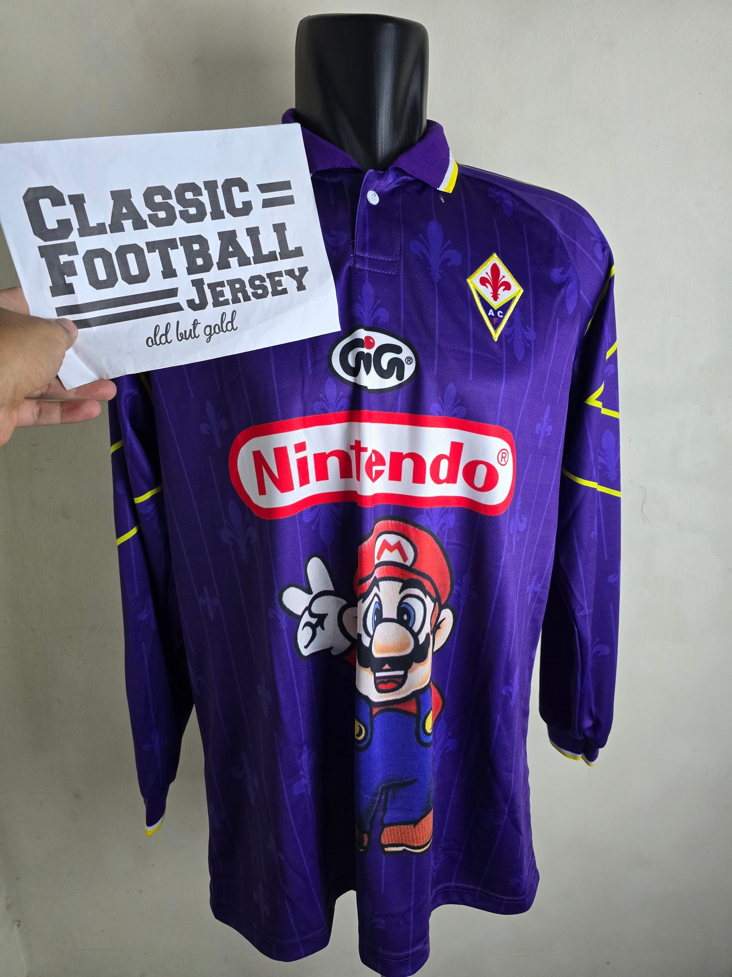 1997/98 Fiorentina Home Super Mario Long Sleeve Shirt