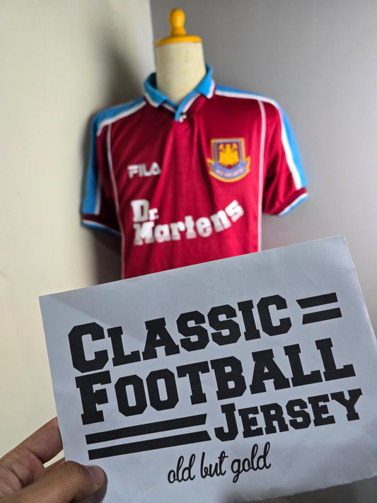 1999/00 W3st H4m United Home Shirt
