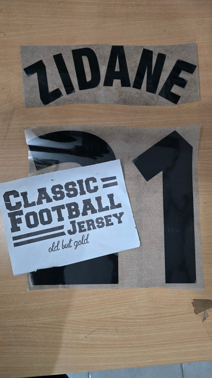 Zidane Juventus Nameset
