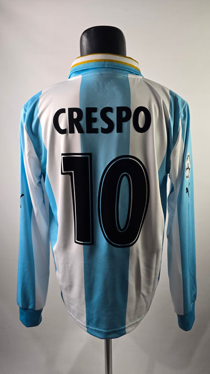 (Crespo #10) 2000/01 Lazio Home Long Sleeve Full Patch
