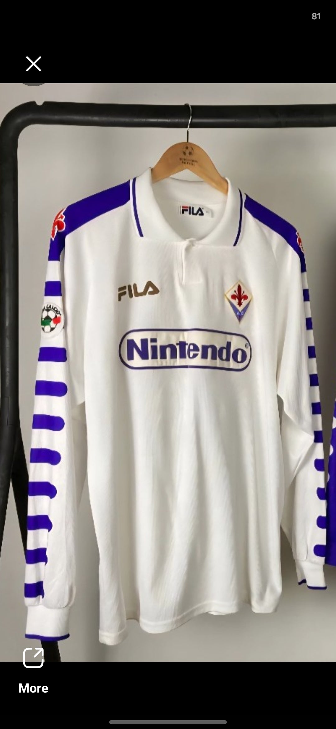 1998/99 Fiorentina Away Long Sleeve Purple Edition
