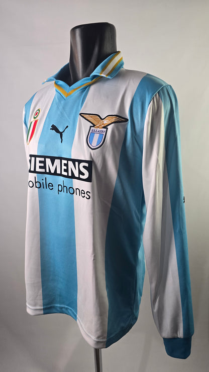 2000/01 Lazio Home Long Sleeve Full Patch