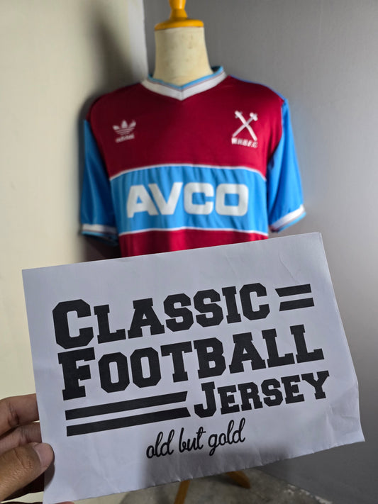 1983-85 W3st H4m United Home Shirt