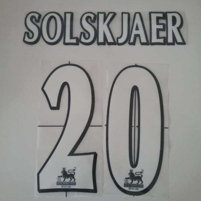 1996-06 Solskjaer #20 Manchester United Home Nameset
