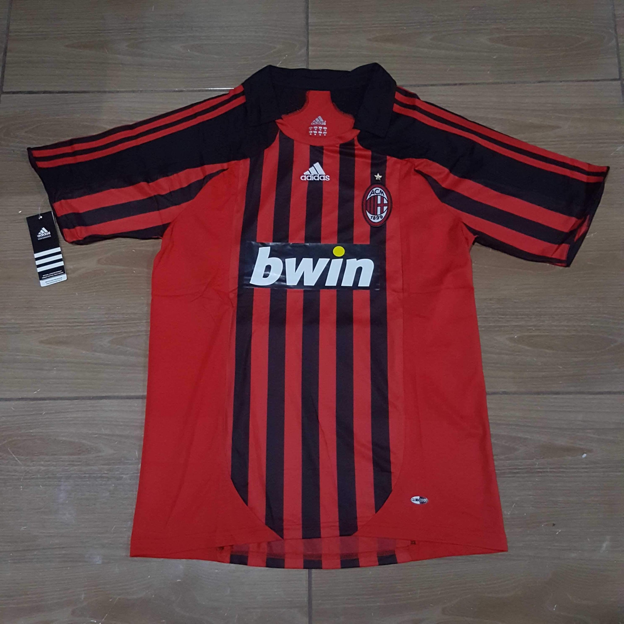 Adidas AC Milan 2007/2008 Home Soccer Jersey Small Football long