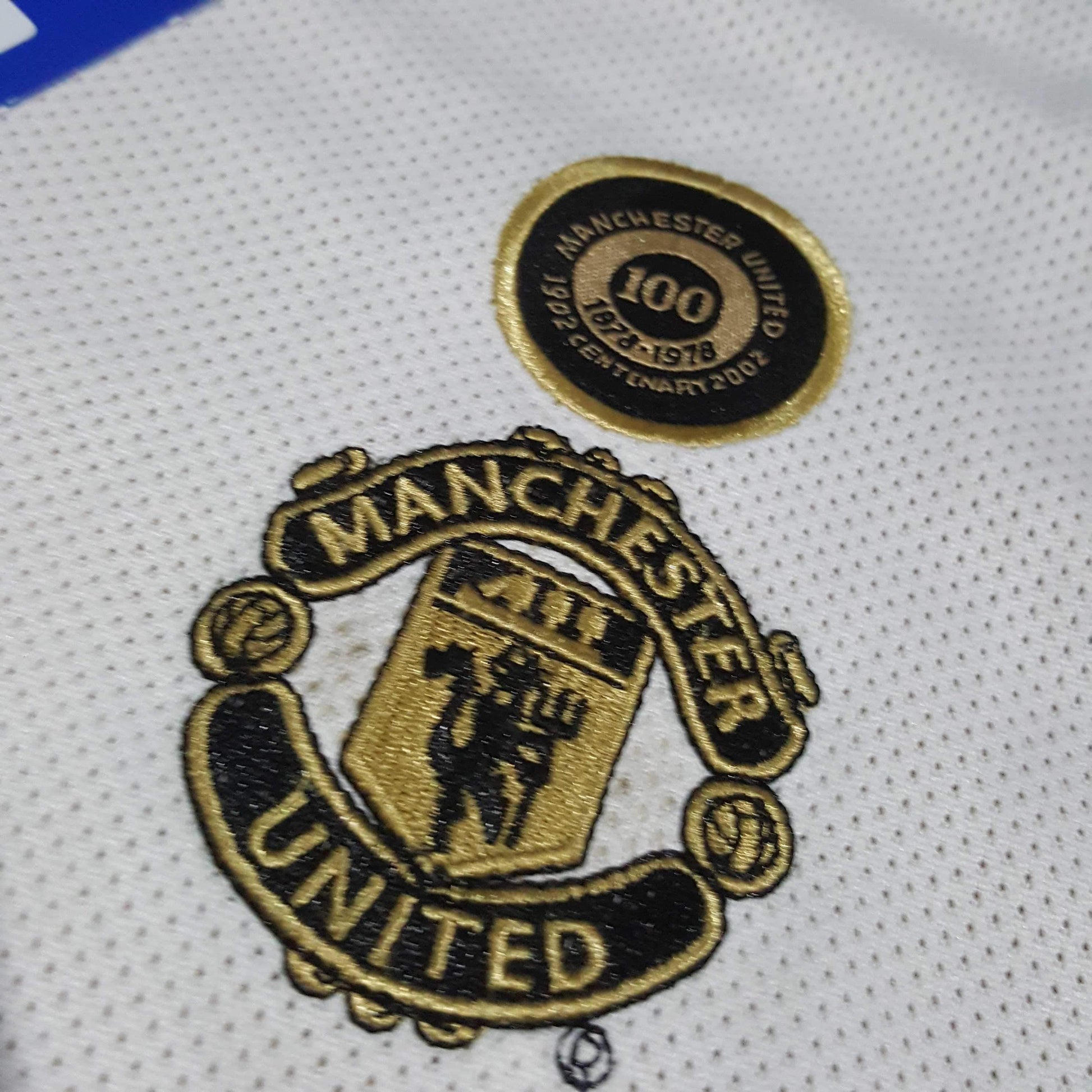 2001/2002 Manchester United Away Centenary Shirt - Reversible - ClassicFootballJersey