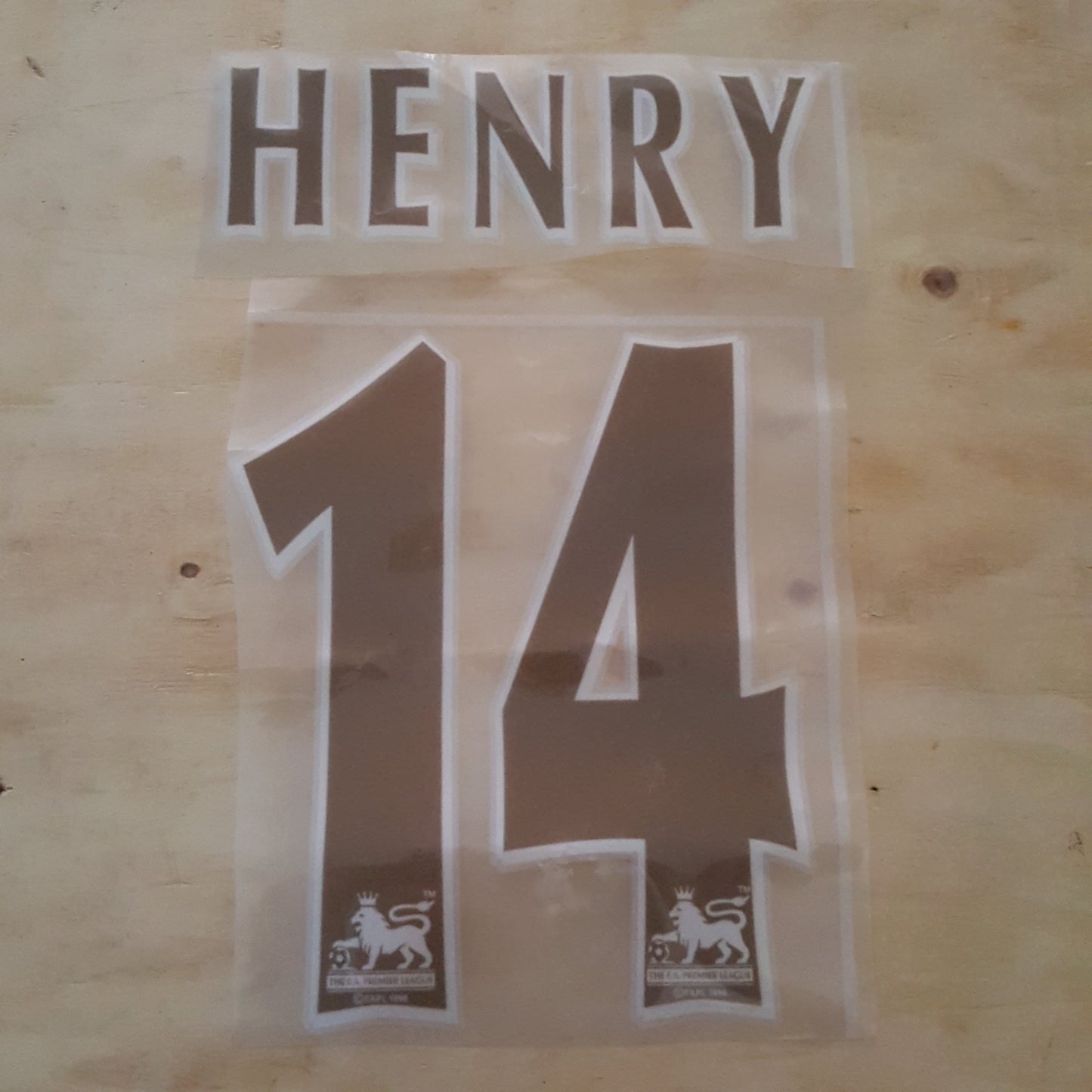 Premier League Gold Henry #14 Name Set - ClassicFootballJersey