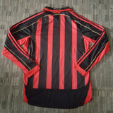 2006/07 Longsleeve AC Milan Home Shirt - ClassicFootballJersey