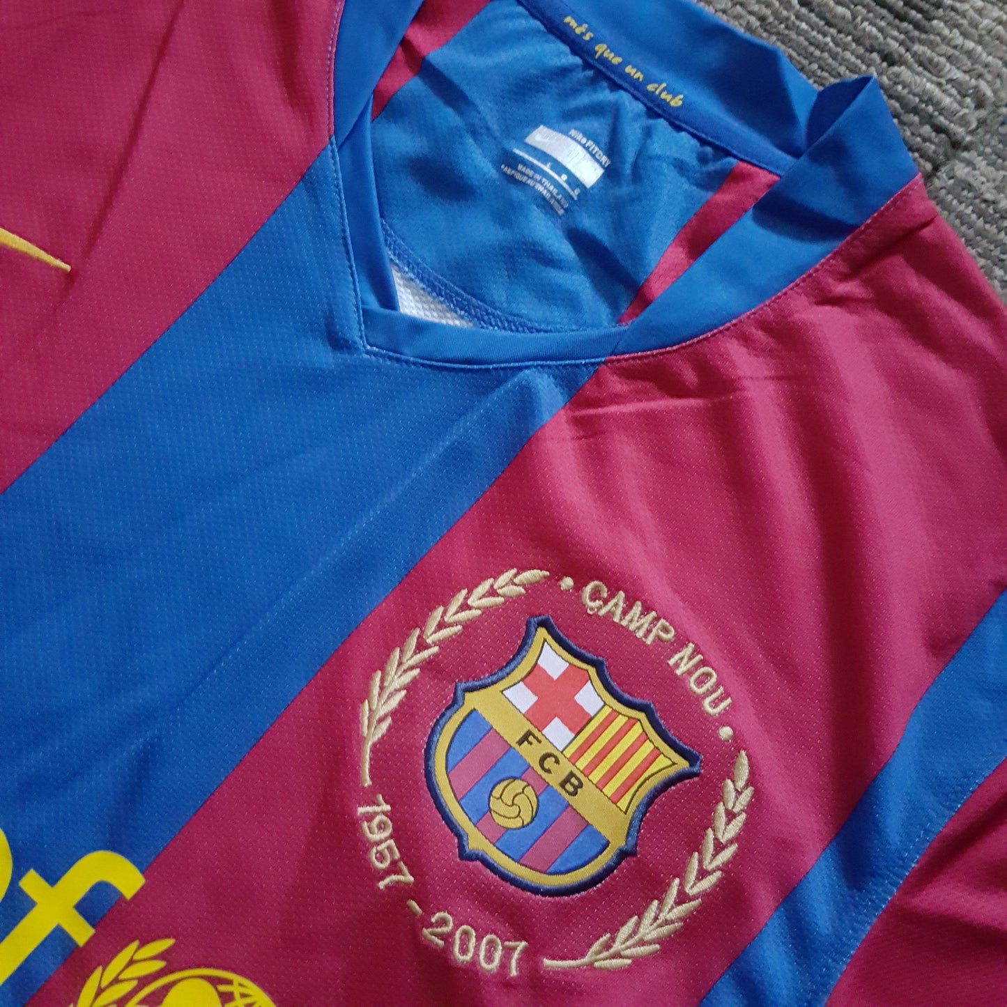 2007/08 Longsleeve Barcelona Home Shirt - ClassicFootballJersey