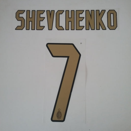 2006/07 AC Milan Shevchenko #7 Nameset