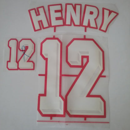 1998 Henry #12 France Nameset - ClassicFootballJersey
