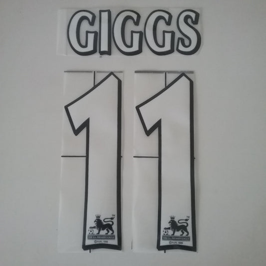 1996-06 Giggs #11 Manchester United Home Nameset