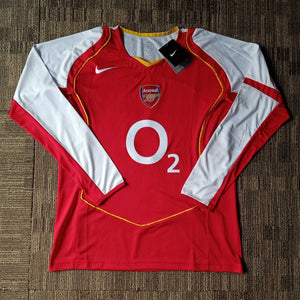 2004/05 Arsenal Home Long Sleeve Shirt - ClassicFootballJersey