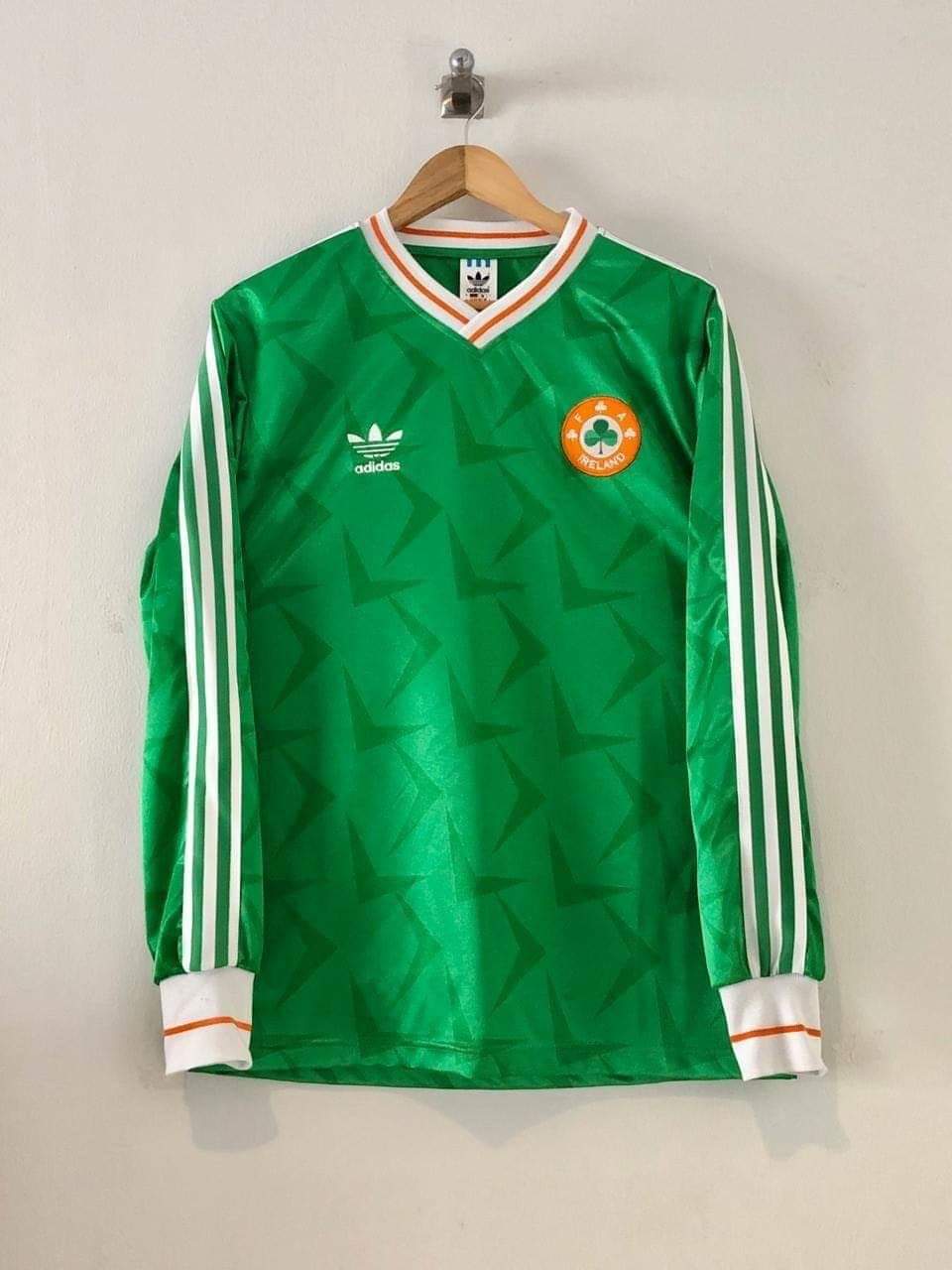 1990 Republic of Ireland Home Longsleeve Shirt (Without Sponsor) - ClassicFootballJersey