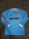 1991/92 Long Sleeve Manchester United Away Shirt - ClassicFootballJersey