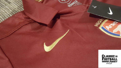 2005/06 Long Sleeve Arsenal Home Shirt - ClassicFootballJersey