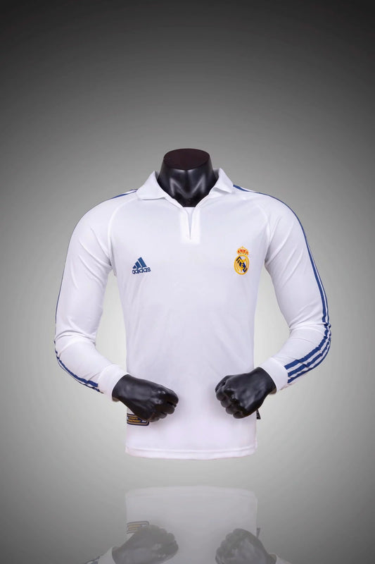 2001/02 Real Madrid Home Long Sleeve Shirt - ClassicFootballJersey